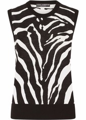 Dolce & Gabbana zebra intarsia-knit vest