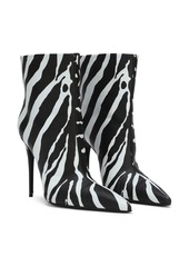 Dolce & Gabbana zebra-print ankle boots