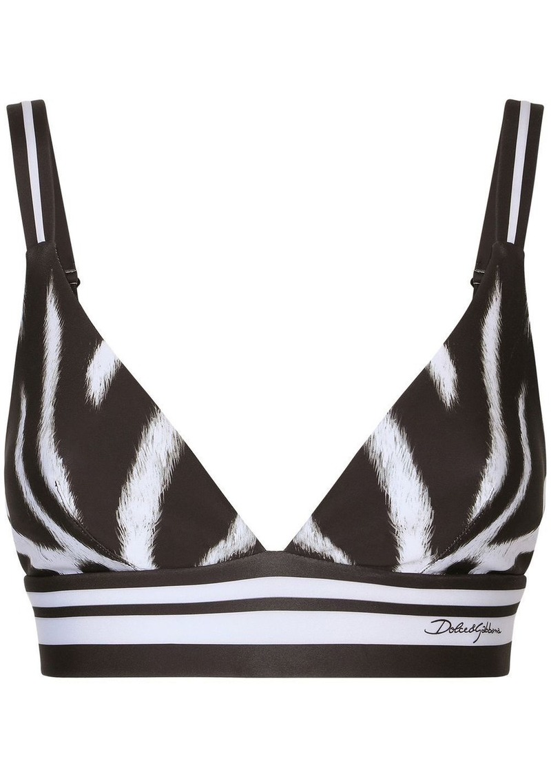 Dolce & Gabbana zebra-print cropped top