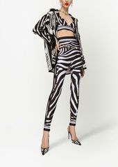 Dolce & Gabbana zebra-print cropped top