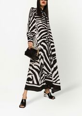 Dolce & Gabbana zebra-print crepe-de-chine kaftan