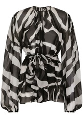 Dolce & Gabbana zebra-print chiffon blouse