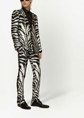 Dolce & Gabbana zebra-print lamé jacquard trousers