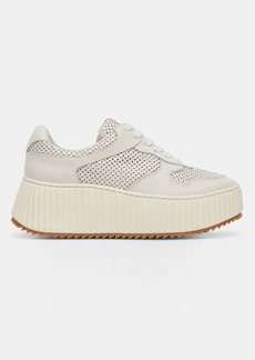 Dolce Vita Daisha Sneakers White Perforated Leather