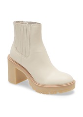 Dolce Vita Caster H2O Waterproof Lug Sole Platform Bootie - Wide Width Available in Ivory Leather at Nordstrom Rack