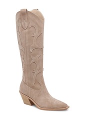 Dolce Vita Samare Western Boot in Taupe Suede at Nordstrom Rack