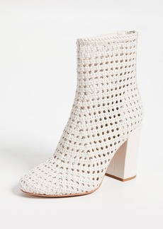 Dolce Vita Scotch Woven Ankle Boots with Block Heel