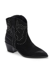 Dolce Vita Solow Stud Western Boot in Black Nubuck at Nordstrom
