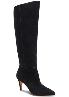 Dolce Vita Women's Haze Pointed-Toe Kitten-Heel Dress Boots - Onyx Suede