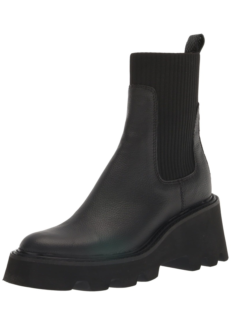Dolce Vita Women's Hoven Fashion Boot Black Leather H2O
