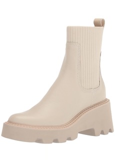 Dolce Vita Women's Hoven Fashion Boot Ivory Leather H2O