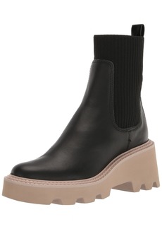 Dolce Vita Women's Hoven Fashion Boot Onyx Leather H2O