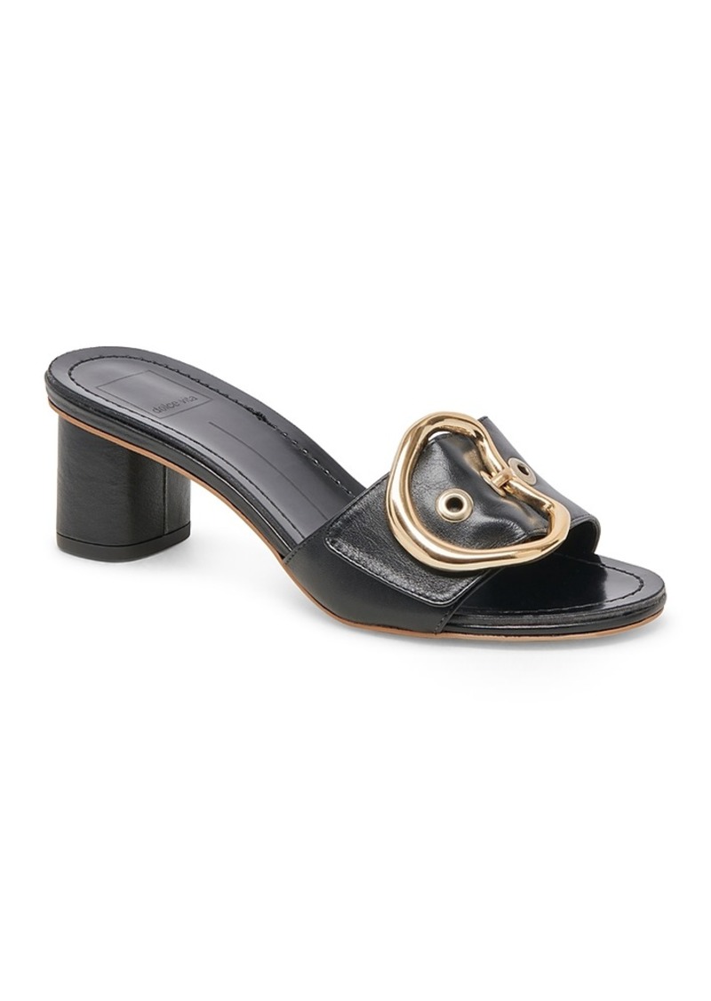 Dolce Vita Women's Laika Slip On Buckled High Heel Sandals