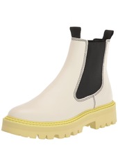 Dolce Vita Women's Moana Rain Boot White/Green Leather H2O