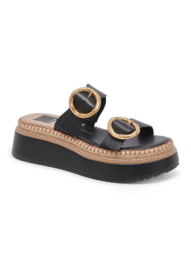 Dolce Vita Women's Rysha Slip On Buckled Platform Sandals