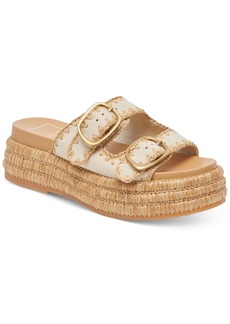 Dolce Vita Women's Wanika Footbed Espadrille Platform Sandals - Sand Nubuck