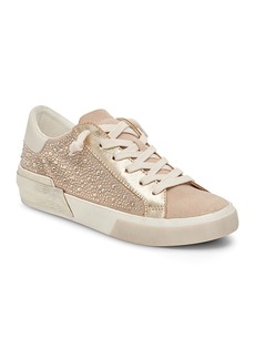 Dolce Vita Women's Zina Embellished Lace Up Low Top Sneakers