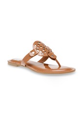 DV by Dolce Vita Gotie Laser Cut Studded Thong Sandal in Cafe Patent at Nordstrom Rack