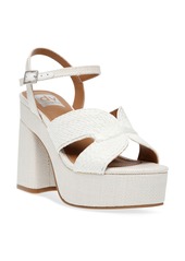 DV by Dolce Vita Wynston Raffia Platform Sandal in Ivory at Nordstrom Rack