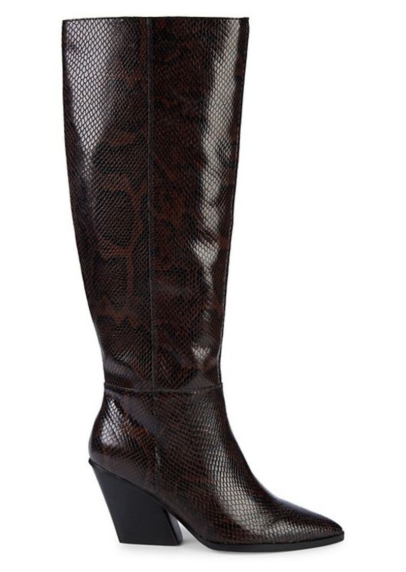 snakeskin leather boots
