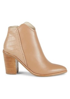 Dolce Vita Rozane Snakeskin-Embossed Leather Booties