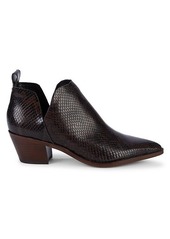 Dolce Vita Sonni Snake-Embossed Leather Booties