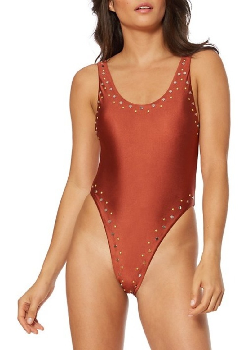 Studded One Piece Maillot 80 Off