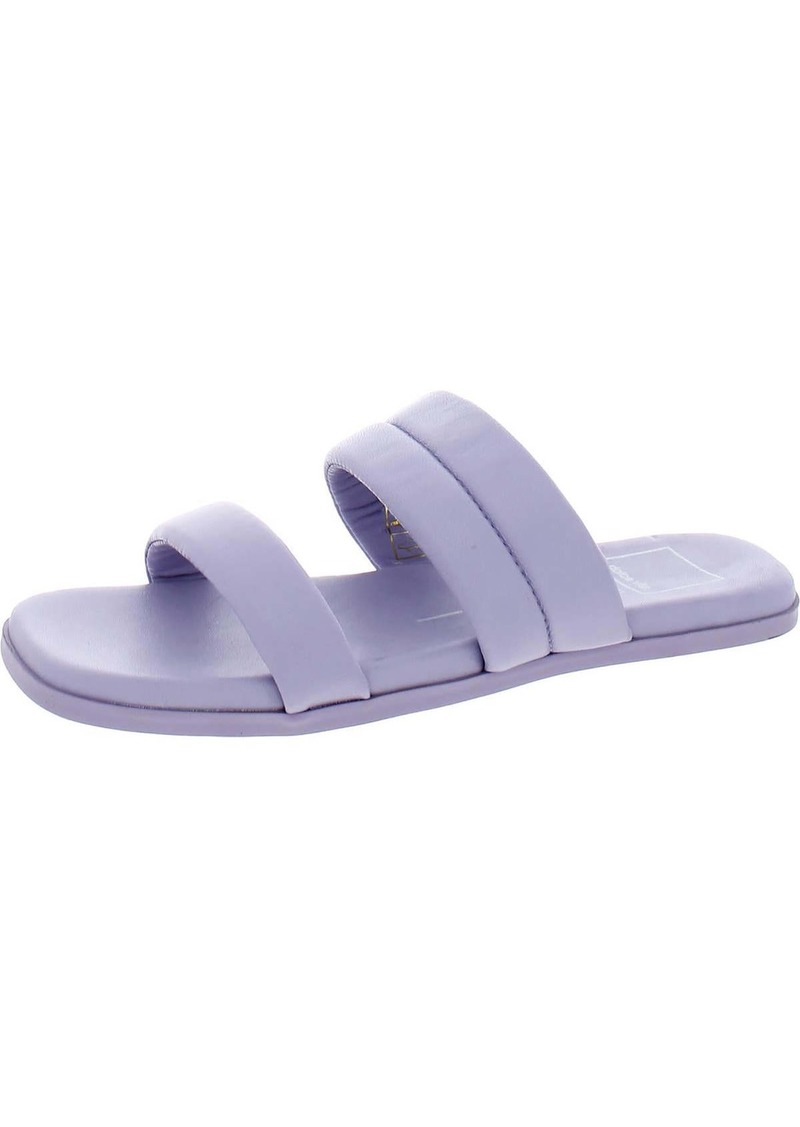 Dolce Vita Womens Leather Slip On Slide Sandals