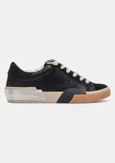 Dolce Vita Zina Sneakers Onyx Embossed Leather