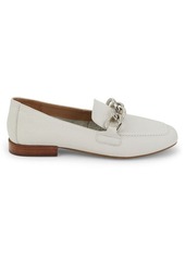 Donald J Pliner Bethany Chain Trim Leather Loafers