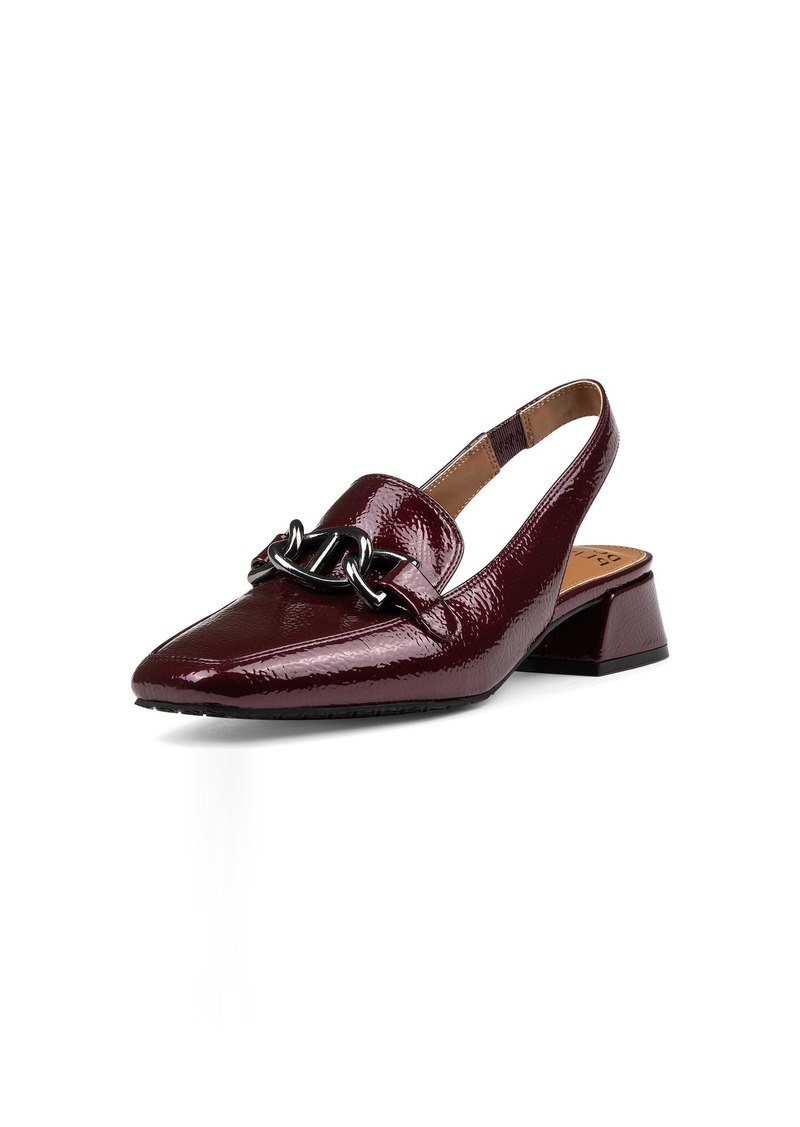 Donald J Pliner Donald Pliner Women's Tegan Slingback Loafer Pump Cranberry-Crinkle Patent