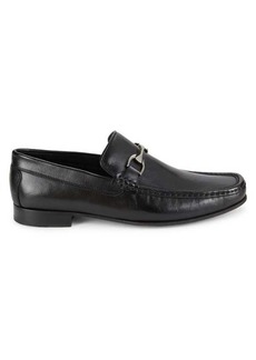 Donald J Pliner Leather Bit Loafers