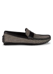 Donald J Pliner Textile & Leather Loafers