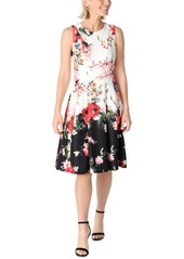 Donna Ricco Floral-Print Fit & Flare Dress