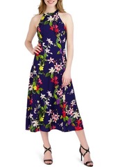 Donna Ricco Floral Sleeveless Midi Dress