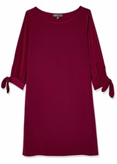 Donna Ricco Women's Long Sleeve Solid Soho Crepe Sheath Dress