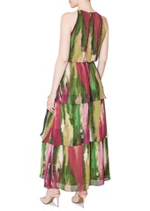 Donna Ricco Women's Printed Sleeveless Tiered Maxi Dress - Multi