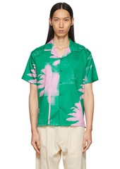 Double Rainbouu Green & Pink Palm Camp Shirt