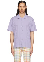 Double Rainbouu Purple Retro Knit Shirt