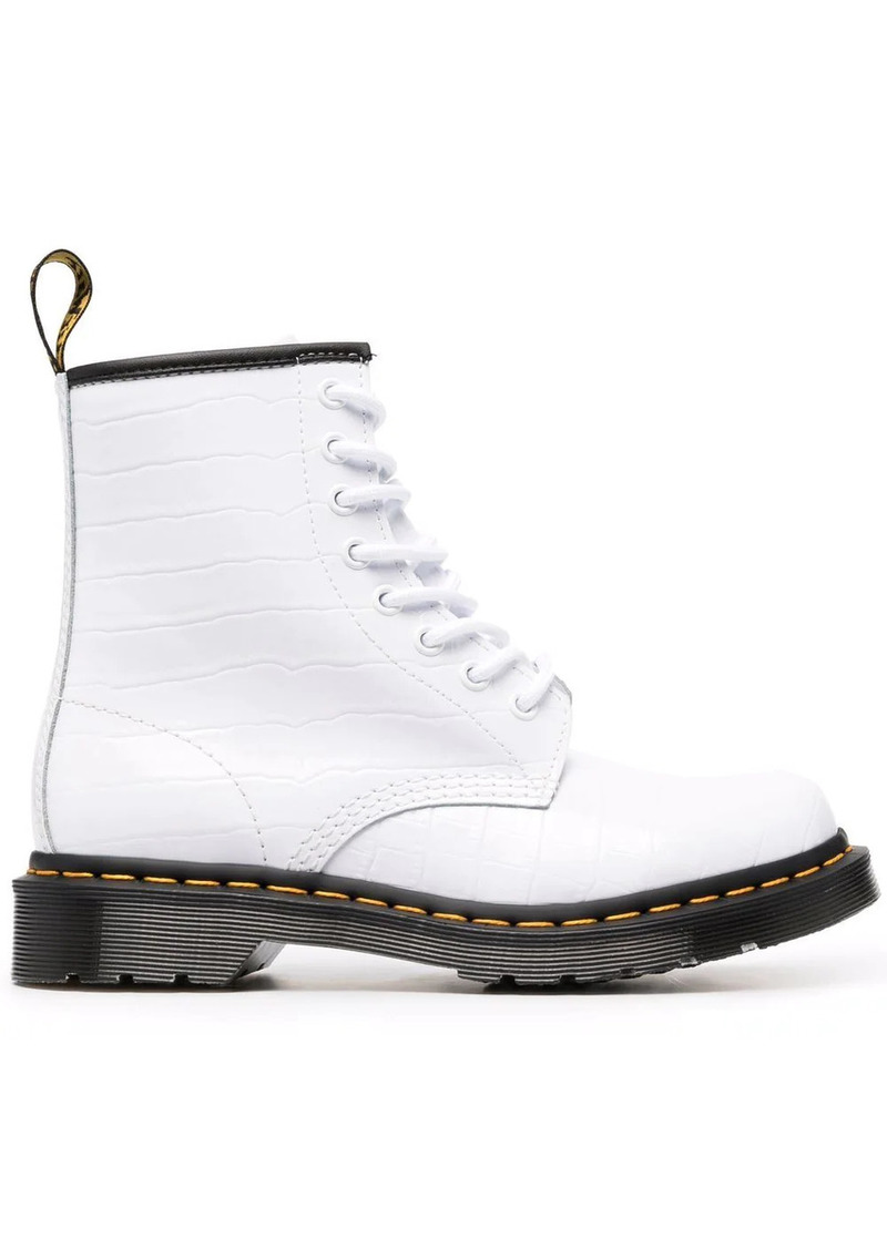 Dr. Martens 1460 white lace-up boots