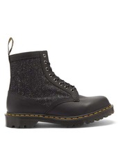 Dr. Martens 1460 leather and Harris-tweed boots