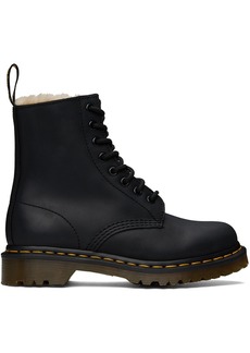 Dr. Martens Black 1460 Faux Fur Lined Boots