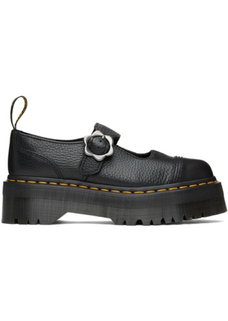 Dr. Martens Black Addina Flower Mary Jane Oxfords