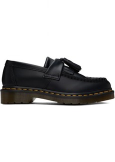 Dr. Martens Black Adrian Yellow Stitch Leather Tassel Loafers