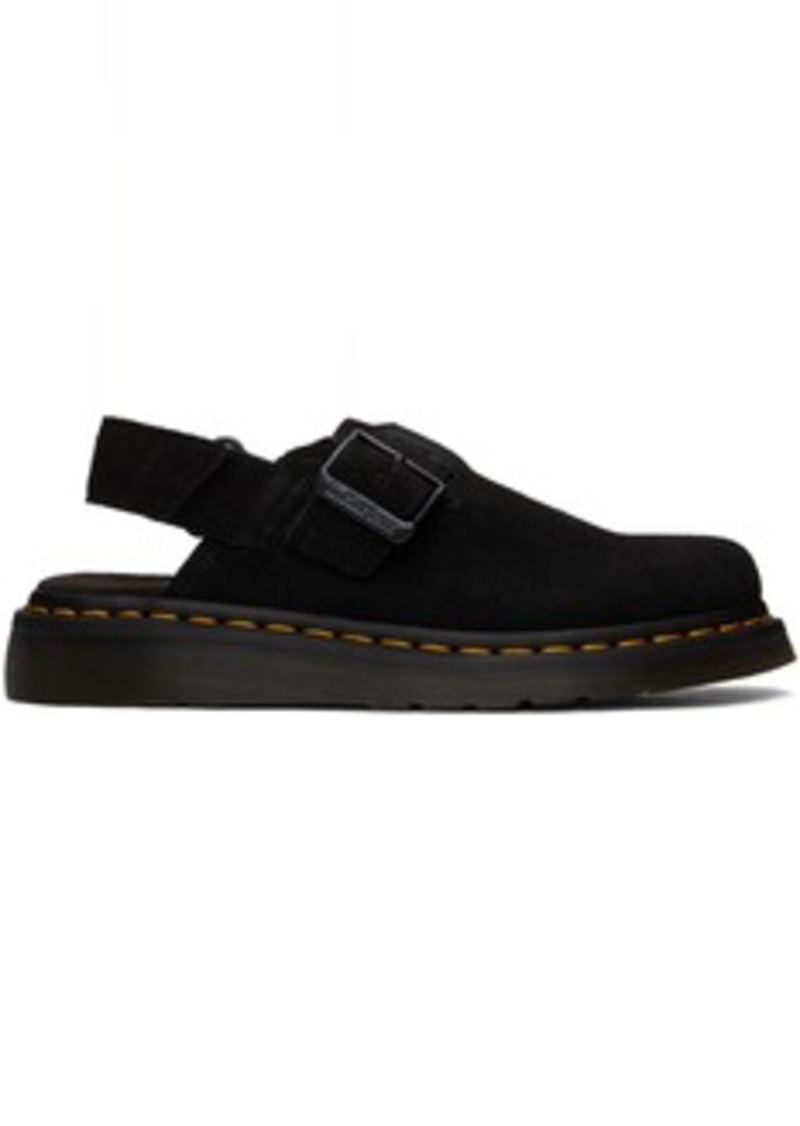 Dr. Martens Black Jorge II Suede Slingback Mules