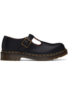 Dr. Martens Black Polley Smooth Leather Mary Jane Oxfords