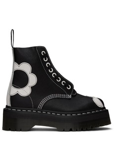 Dr. Martens Black Sinclair Flower Platform Boots