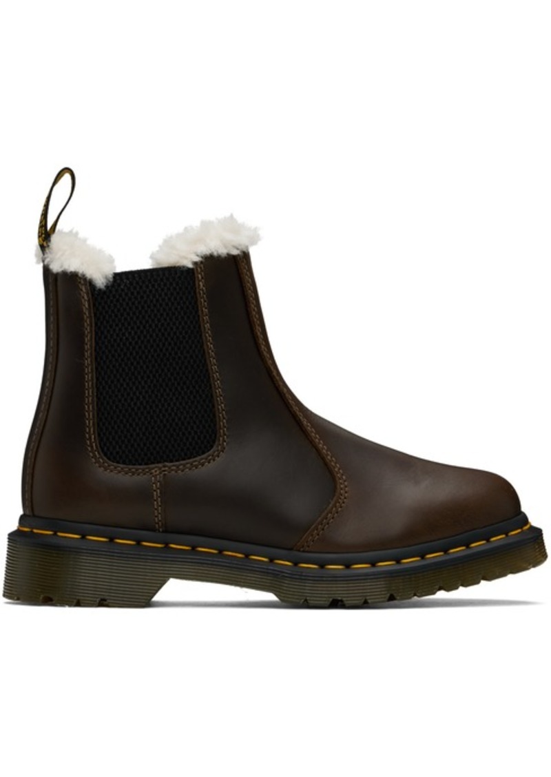 Dr. Martens Brown 2976 Faux-Fur Lined Chelsea Boots