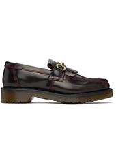 Dr. Martens Burgundy Adrian Snaffle Smooth Leather Kiltie Loafers