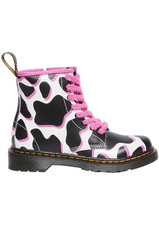 Dr. Martens Junior Cow Print Patent Lamper Boots, Boys', Size 4, Cowgirl